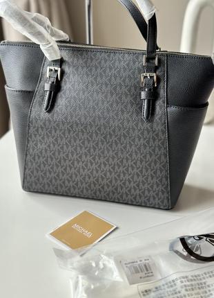 Сумка michael kors charlotte top zip tote  шопер на подарунок подарок5 фото