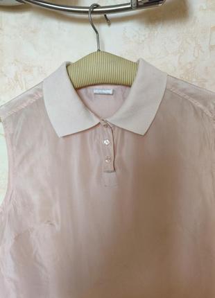 Красивая шёлковая блузка футболка polo2 фото