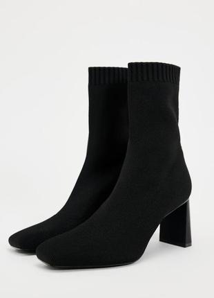 Zara текстильные ботинки женские