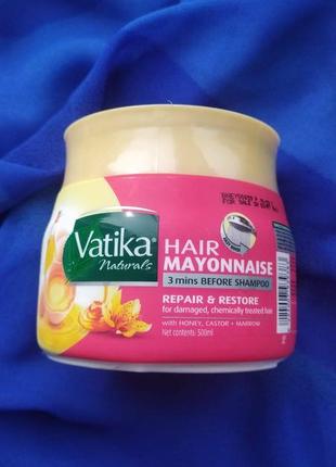 Майонез для волос vatika восстанавливающий, с медом и касторовым маслом2 фото