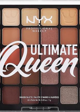 Роскошная палетка теней ultimemate queen nyx professional, 40 оттенков2 фото