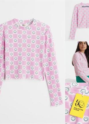 Топ на длинный рукав рубчик h&amp;amp;m 10-12 лет, 146-152 см zara
