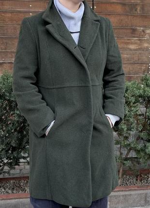 Пальто женское зеленое