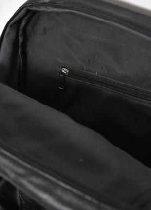 Городской рюкзак мужской рюкзак из эко кожи черный рюкзак7 фото