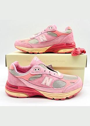 Неймовірні жіночі кросівки new balance x joe freshgoods 993 performance art sage pink рожеві