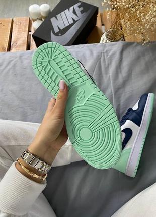 Женские кроссовки Blue jordan retro 1 high люкс качество4 фото