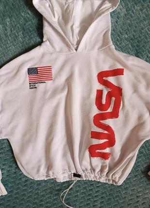 Укороченный худи свитшот nasa 3