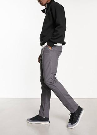 Asos design мужские серые штаны чиносы1 фото
