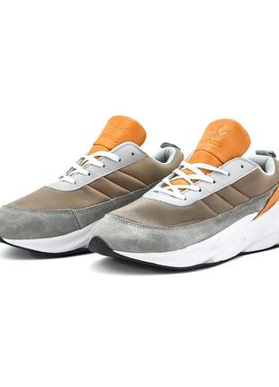 Мужские кроссовки adidas shark brown white4 фото