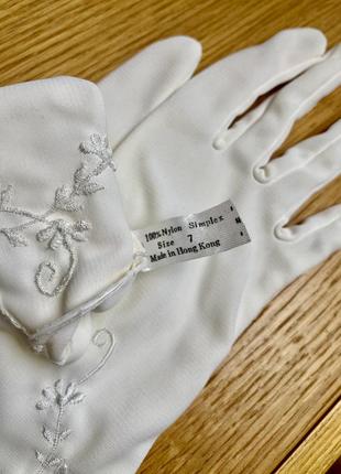 Винтажные перчатки нейлоновые идеальные размер 7,5 фото