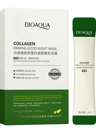 Ночная маска bioaqua collagen firming sleeping mask  с коллагеном и центеллой1 фото