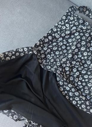 Шифоновая юбка в ромашки на завязке3 фото