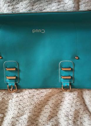 Cuud яркая сумка цвета бирюзы с ручками по вашему желанию