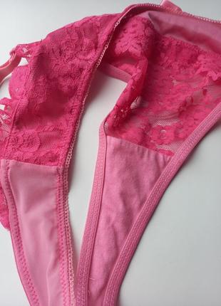 Трусикі мережево красиві розові трусики сіточка еротичні трусикі жіночі труси сітка3 фото