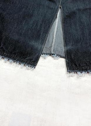 Стильная джинсовая юбка estero ragazza необычайного кроя со стильными карманами.6 фото