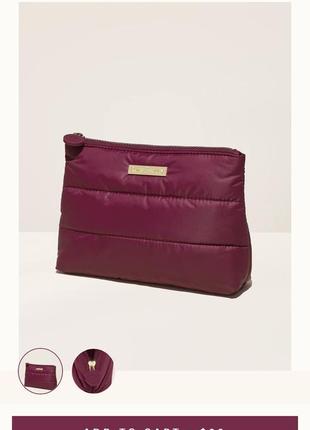 Косметичка rare beauty puffy makeup bag - sultry berry2 фото