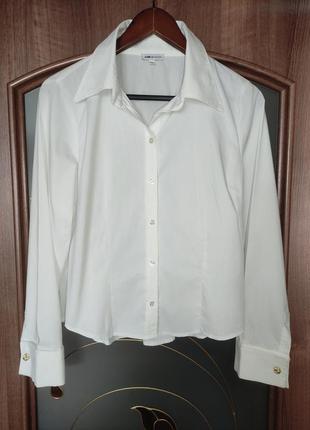 Белая коттоновая рубашка / блуза с запонками jjbenson