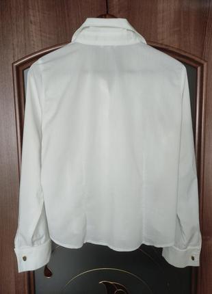 Біла котонова сорочка / блуза з запонками jjbenson2 фото