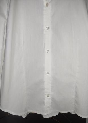 Біла котонова сорочка / блуза з запонками jjbenson4 фото