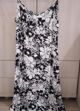Сарафан, вискоза, черно-белый, р.38, hennes