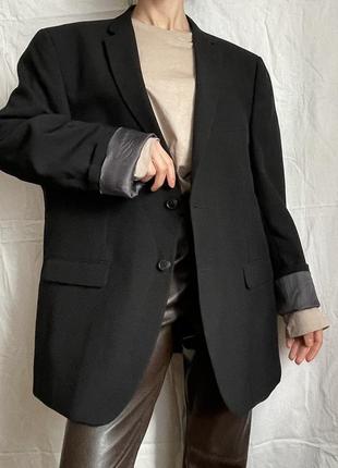 Пиджак стильного кроя оверсайз мужской черного цвета в размере  xxl