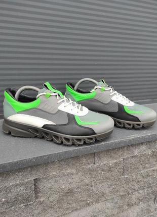 Кроссовки ecco multi - vent кожаные gore tex green leather shoes