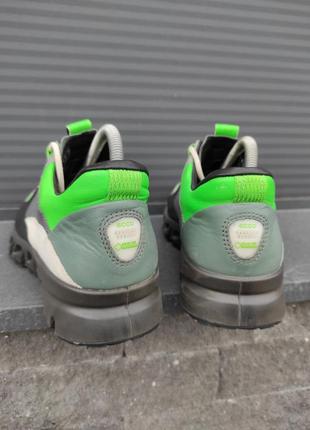Кросівки ecco multi - vent шкіряні gore tex green leather shoes4 фото
