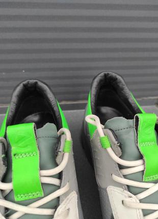 Кросівки ecco multi - vent шкіряні gore tex green leather shoes7 фото