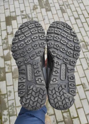 Кросівки ecco multi - vent шкіряні gore tex green leather shoes6 фото