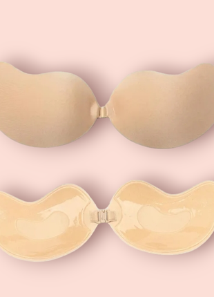 Невидимый самоклеющийся бюстгальтер, бра на силиконе, беж, размер b, с