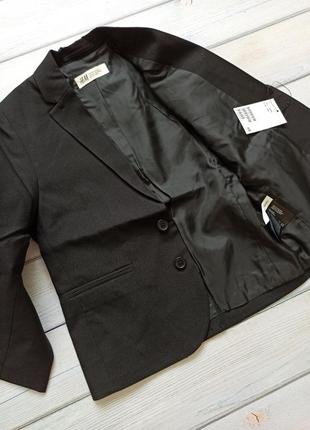 Новый черный школьный пиджак h&amp;m 122/1283 фото