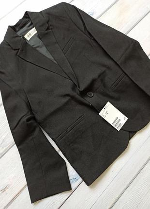 Новый черный школьный пиджак h&amp;m 122/1284 фото