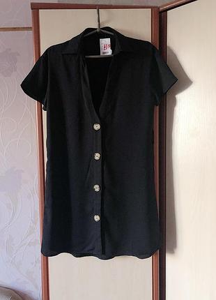 Сукня накидка подовжена на гудзиках