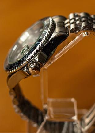 Наручные часы серебряный цвет ремешка и синий циферблат (100162)2 фото