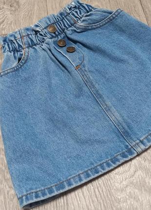 Очень стильные джинсовые шорты и юбка р.122-1284 фото