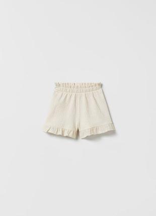 Шорты zara с эластичным поясом 3-4 года1 фото