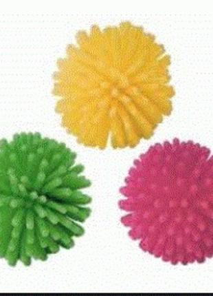 М'яч для собак їжачок кольоровий гумовий — 2,5 см1 фото