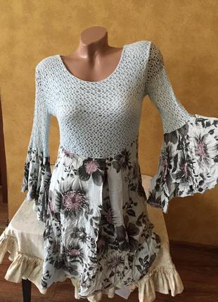 Итальянское очень красивое платье сарафан нежный  италия2 фото