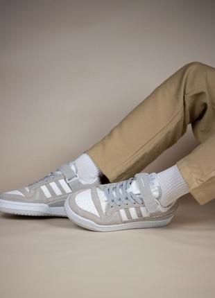 Adidas forum 84 low gray white