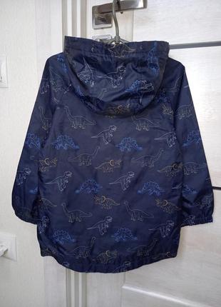 Ветровка летняя куртка на х/б подкладке легкая демисезонная курточка динозавры для мальчика 5-6 лет3 фото