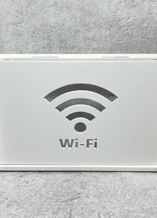 Настенная коробка полка для роутера "wi-fi" 30х20х8 см белая