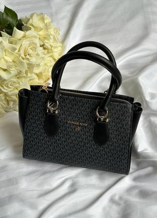 Сумка michael kors marilyn large logo blue3 фото