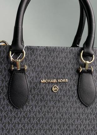 Сумка michael kors marilyn large logo blue8 фото