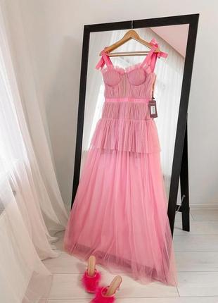 Розовые фатиновые платья1 фото