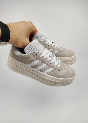 Adidas gazelle bold beige white