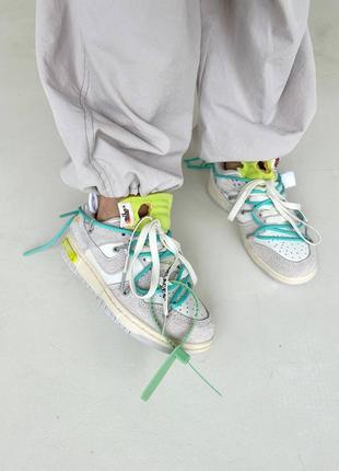 Женские кроссовки nike sb dunk low x off white2 фото