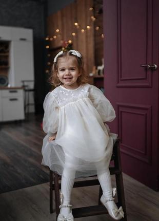 Сукня пишна біла хмаринка, сукня бохо пишна2 фото