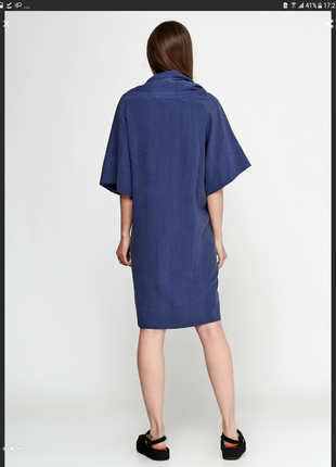 Трендові стильне плаття cos віскоза красивий темно-синій колір2 фото