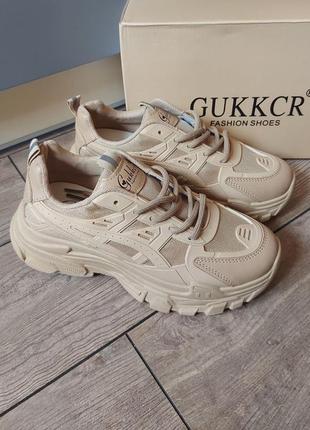 Кроссовки женские, эко-кожа/текстиль