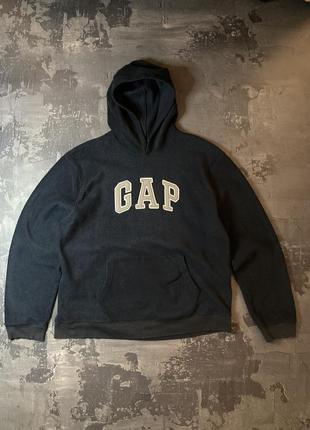 Gap fleece hoodie big logo original мужское флисовое худи5 фото